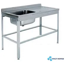 Ванна с рабочей поверхностью Atesy ВСМЦС-С-1Л.500.400-1200.600-1-02 (ВСМЦ-1/1200 с правым столом)
