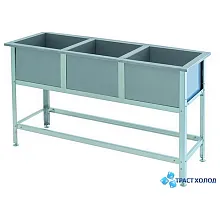 Ванна моечная трехсекционная Atesy ВСМ-С-3.700-02 (ВСМ-3/700)
