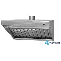 Зонт вытяжной островной ЗВО-1800/1200/530-Н-ЮТ с жироуловителем, нерж.