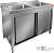 Стол с дверцами-купе и моечной ванной HICOLD НСЗК2М-13/6Б