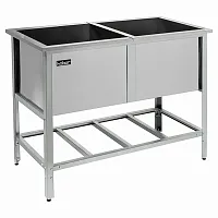 Ванна моечная двухсекционная сварная Кобор ВМС/2-120/60
