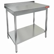 Стол пристенный с бортом и полкой HICOLD НСО-8/7БП