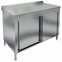 Стол закрытый с дверцами-купе с бортом HICOLD НСЗК-15/6Б