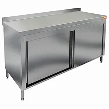 Стол закрытый с дверцами-купе с бортом HICOLD НСЗК-17/6Б