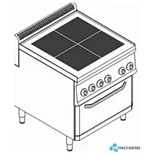 Плита Tecnoinox PFU70E7