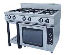 Плита газовая 6-ти горелочная Grill Master Ф6ПДГ/800 (50004) с комбинированной духовкой
