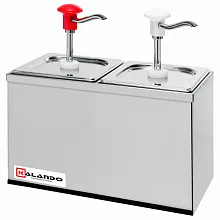 Дозатор для соусов с 2 помпами и 2 гастроемкостями GN1/6*200 мм Kalando KD002 2 set