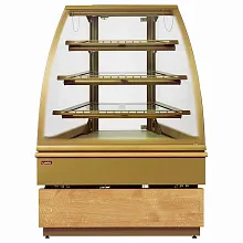 Витрина нейтральная угловая UNIS Georgia III, gold