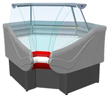 Угловая витрина Enteco Вилия УВ 45 ВС (с боковинами)