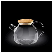 Чайник заварочный 950 мл, с дерев. крышкой Thermo Glass Wilmax /1/12/