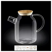 Чайник заварочный 1700 мл, с дерев. крышкой Thermo Glass Wilmax /1/12/