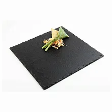 Блюдо для подачи квадратное 30*30 см. черное, сланец APS /1/