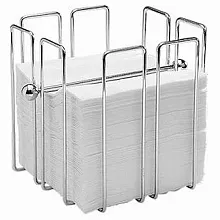 Салфетница нерж. горизонтальная 19*19 см. (салфетки 33*33 см) с держат. APS (11765) /1/