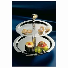 Этажерка 2-х ярусная d=32/38 см. нерж. APS /1/