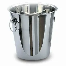 Ведро для шампанского нерж. 4 л. 21*22 см. с ручками-кольца MGSteel /1/24/