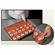 Коврик для выпечки 60*40 см. силиконовый красный /1/