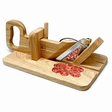 Нож для салями на дерев. подставке 29,5*17,5*13 см VB/1/6/