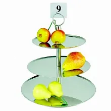 Этажерка 3-х ярусная d=21/24/31 см. h=36 см. нерж. д/десерта MGSteel /1/10/