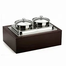 Мармит 1-х блюд , 2 кастрюли 5 л. с крышками, венге Pinti