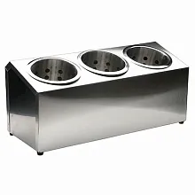 Емкость для столовых приборов 3 стакана нерж. /1/8/