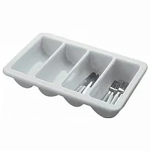 Емкость для столовых приборов 4 секции (серая) /1/12/