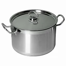 Кастрюля 15 л. нерж. d=31,5 см. тройное дно с крышк. (индукция) /1/