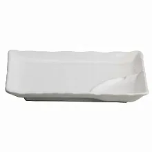Тарелка с подсоусником 21*14,6*3 см Киото Вайт/6/