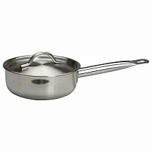 Сотейник 1,7 л. нерж. d=18 см. h=8 см. с крышк. тройное дно (индукция) MGSteel (С23S178KL)