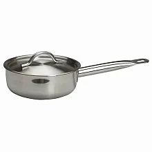 Сотейник 0,86 л. нерж. d=14 см. h=5,5 см. с крышк. тройное дно (индукция) MGsteel (С23S178KL) /1/10/