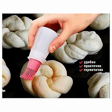 Кисточка кондитерская 11,5*2 см. силиконовая с емкостью-дозаторм MARMITON /1/36/