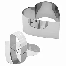 Форма для выкладки/выпечки "Сердце" d=9,5 см. h=4 см, с прессом /1/