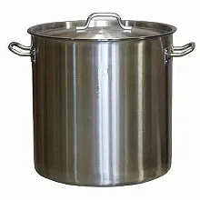 Котел 37 л. нерж. d=36 см. h=36 см. двойное дно (индукция) с крышк. MGSteel /1/