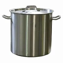 Котел 25 л. нерж. d=32 см. h=30 см. тройное дно (индукция) с крышк. MGSteel /1/