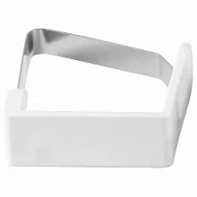 Зажим для скатерти белый /пластина /1/100/