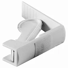 Зажим для скатерти белый с липучкой /пружина /1/96/