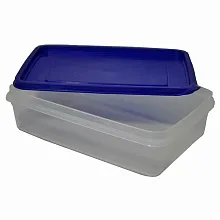 Контейнер для продуктов прямоуг. 3,4 л 29*19*9 см с синей крышкой MG /1/30/