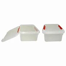 Контейнер для продуктов прямоуг. 6 л 30*23*12 см с красным зажимом MG /1/12/