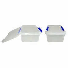 Контейнер для продуктов прямоуг. 6 л 30*23*12 см с синим зажимом MG /1/12/