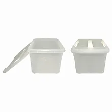 Контейнер для продуктов прямоуг. 8 л 30*23*16 см с ручкой с белым зажимом MG /1/10/