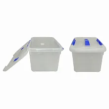 Контейнер для продуктов прямоуг. 8 л 30*23*16 см с ручкой с синим зажимом MG /1/10/