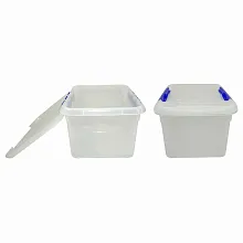 Контейнер для продуктов прямоуг. 8 л 30*23*16 см с синим зажимом MG /1/10/