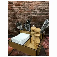 Подставка сервировочная для салфеток, специй и столовых приборов 250*220*90 мм. (РС5) /1/