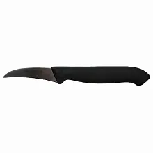 Нож для чистки овощей 60/170 мм. изогнутый, черный HoReCa Icel /1/12/