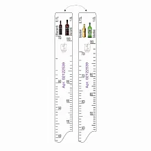 Линейка Martini (0.75 л./1 л.)/ Bacardi (0.7 л./1 л.) L=28 см В=2 см /1/