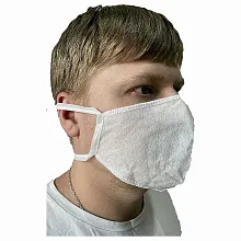 Маска защитная одноразовая из спанбонда на завязках /20/
