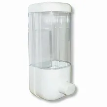 Дозатор для жидкого мыла 0,5 л белый пласт. /1/25/