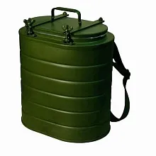 Термос 12 л. нерж. колба овал. темно-зел. "Армейский" /1/