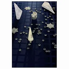 Скатерть 110*110 см. темно-синяя клетка /3/