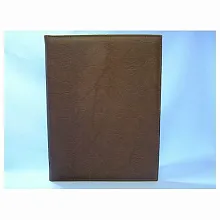 Папка-меню 32,5*24 2-х сторон. кож.зам. корич. съемные файлы