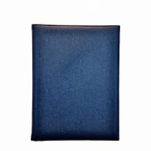 Папка-меню 32,5*24 2-х сторон. кож.зам. синяя съемные файлы